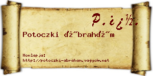 Potoczki Ábrahám névjegykártya